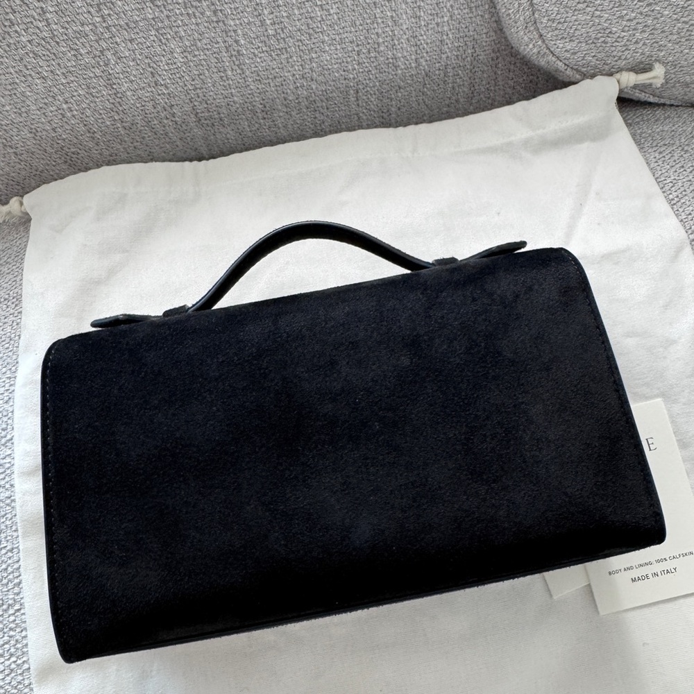 Savette Symmetry Pochette Bag In Black Suede - Picture 6 of 7